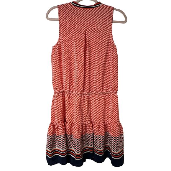 Sz 4 Juicy Couture Silk Polka Dot Stripe Drop Waist Sleeveless Dress Preppy Chic - Picture 8 of 8